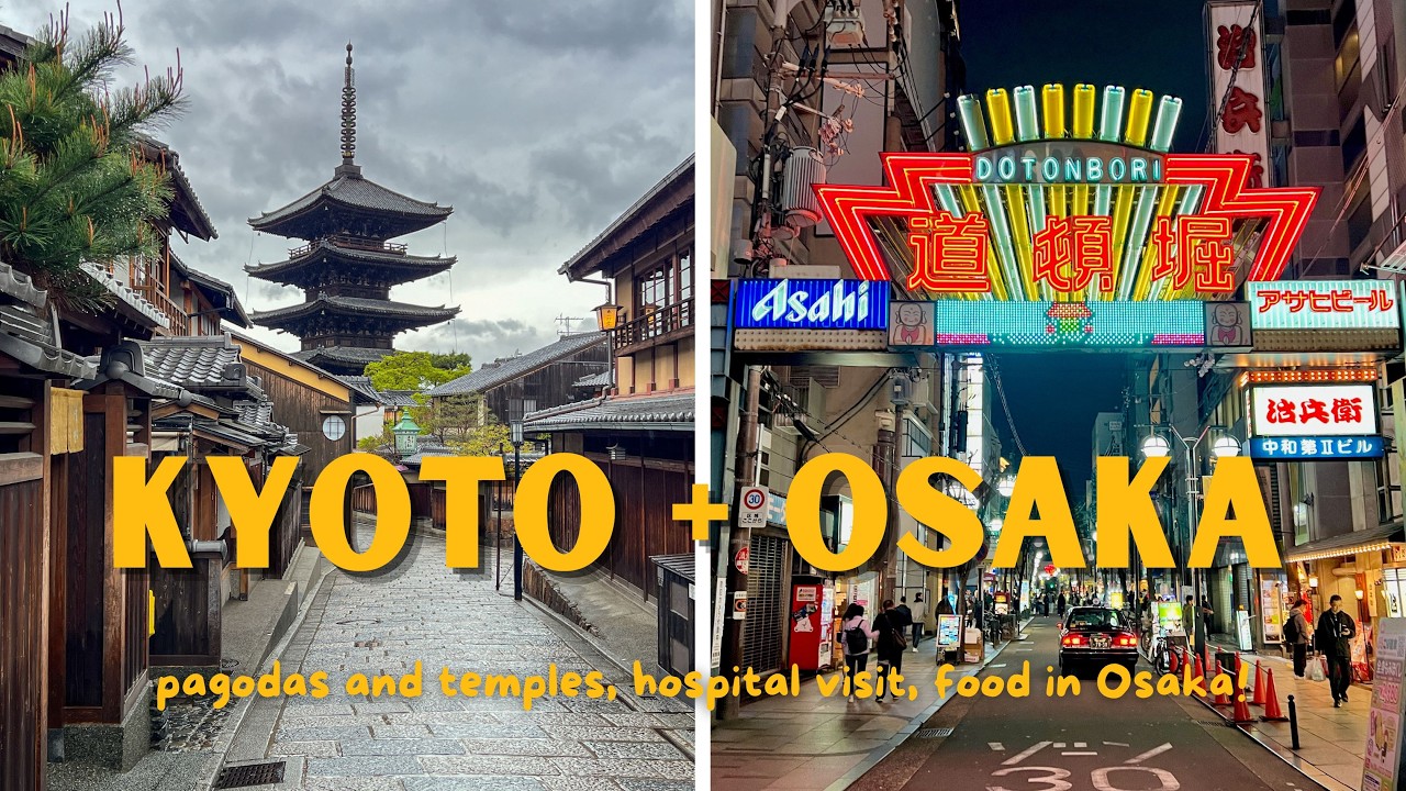 Our most CHAOTIC day in Japan! (Yasaka Pagoda & Kiyomizu-dera, Hospital Visit + Food in Osaka!)
