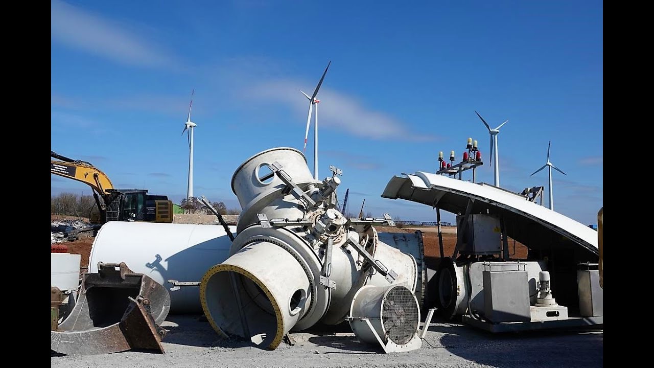 Repowering im Windpark Walkhügel, Rückbau 7 x Enercon E-66, Aufbau 5 x E-138 Windkraftanlagen Teil 1