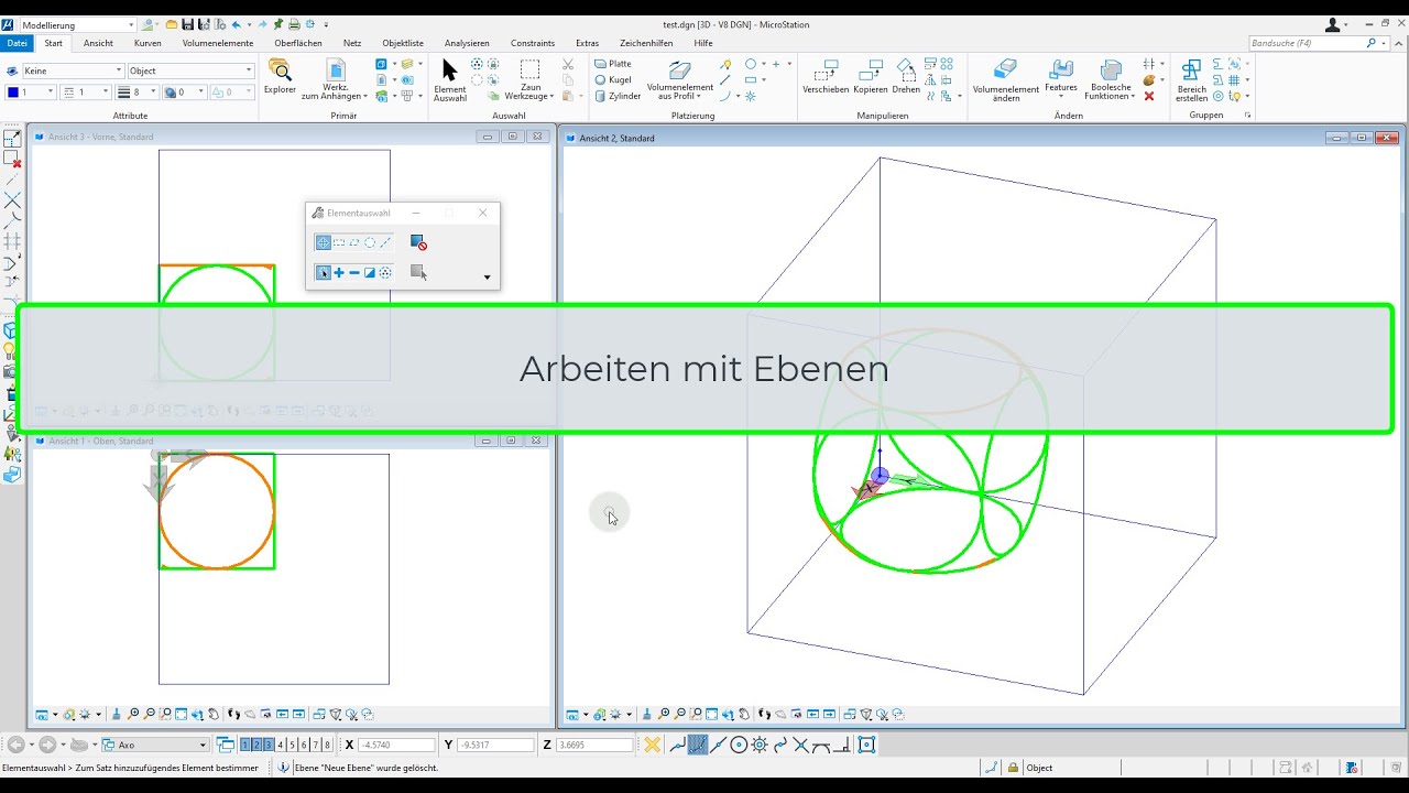 Arbeiten mit Ebenen (Layers) in MicroStation CONNECT