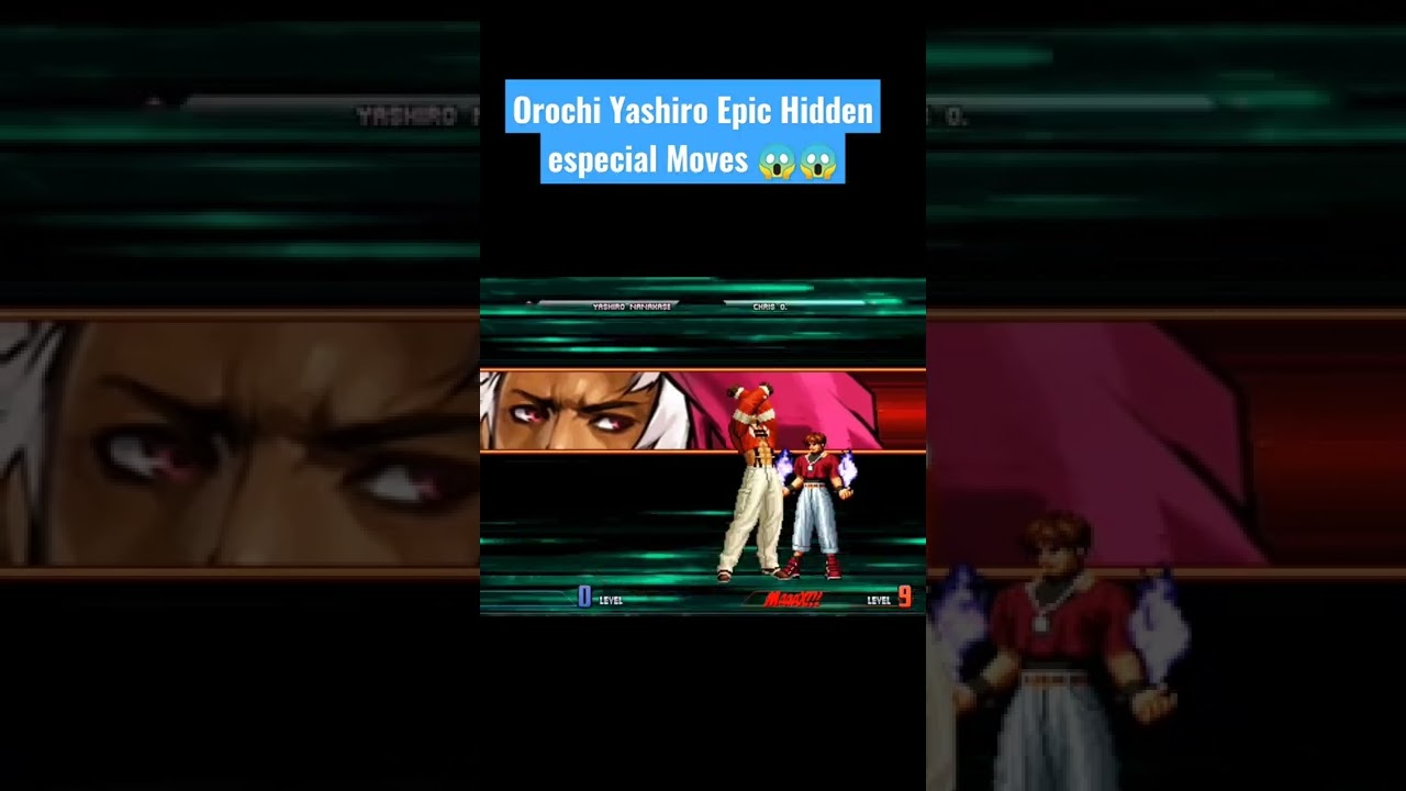 Orochi Yashiro Epic #Hidden especial Moves 😱😱 #kof #kof97 #orochi #yashiro #chris #epic #shorts #ko