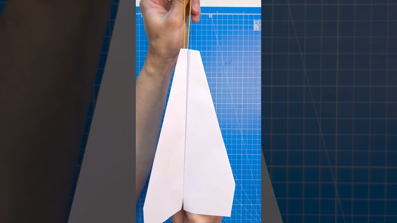 rubber band Launcher paper plane tutorial #shorts #viral #origami