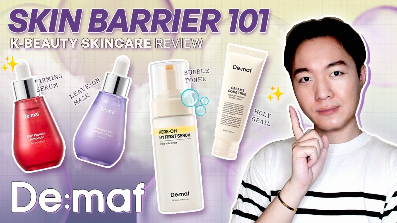 DEMAF Korean Skincare Review - Here-Oh Bubble Serum, Ampoules, Cream Moisturizer 💧(SKIN BARRIER 101)