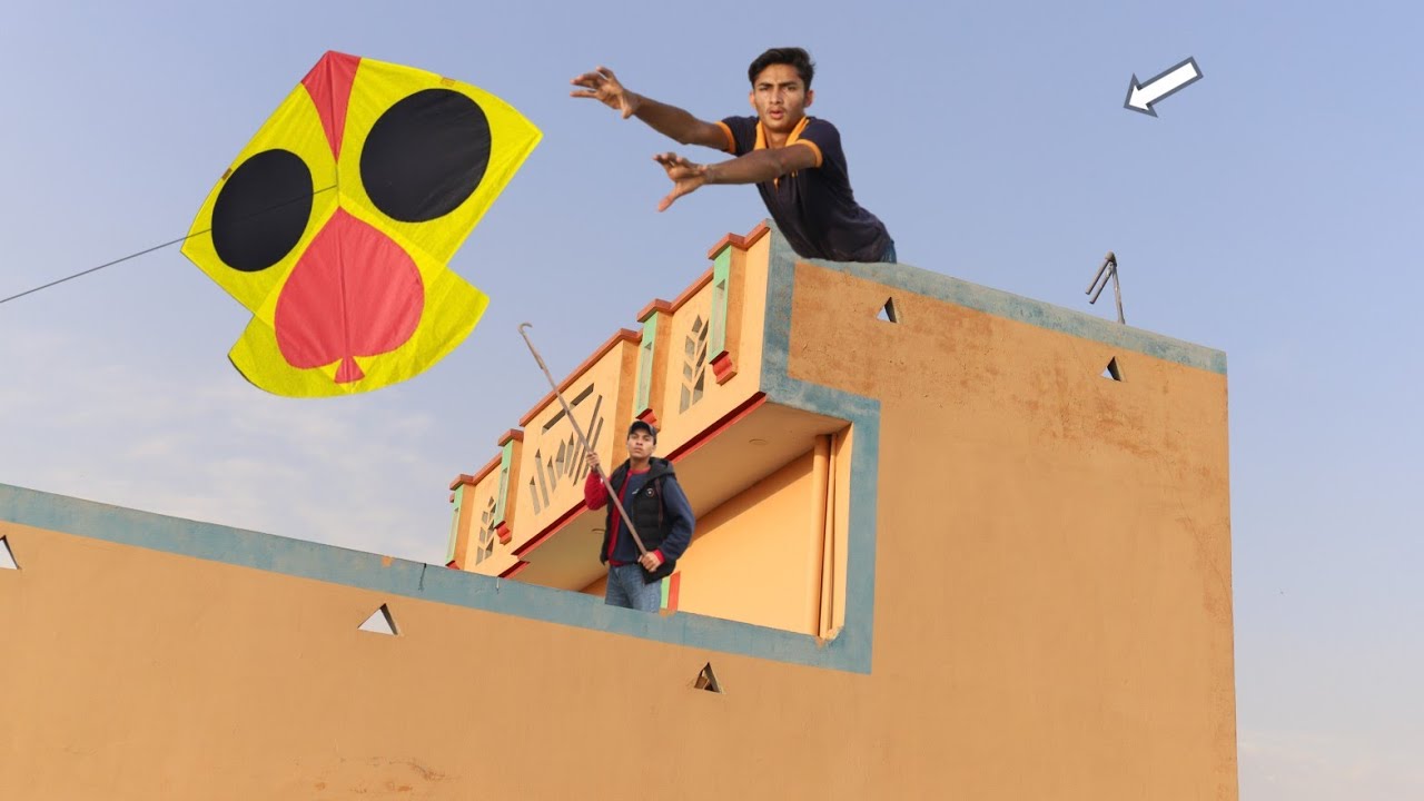 Big Kite Catch & Door Manja Kite Cutting | Patangbazz