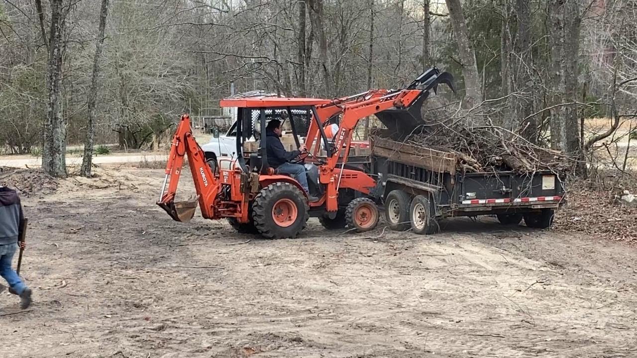 Installing The Plumbing Trench In Our Mobile Home's Front Yard!