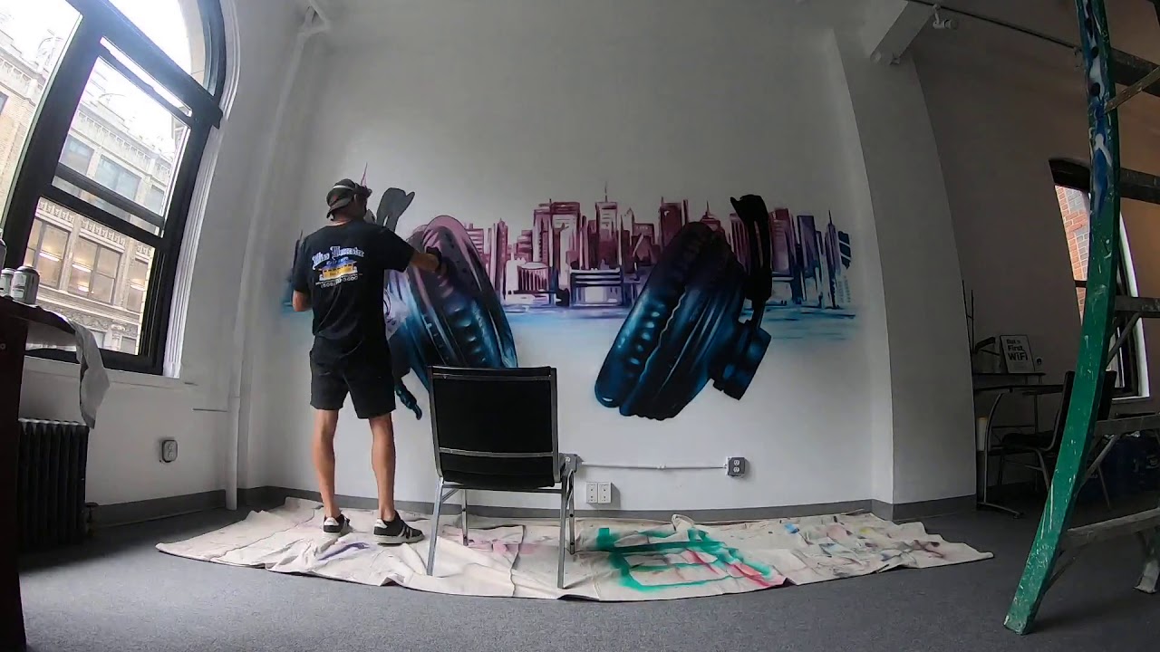 Graffiti Artist DMI - Gotham Podcast Studios Timelapse