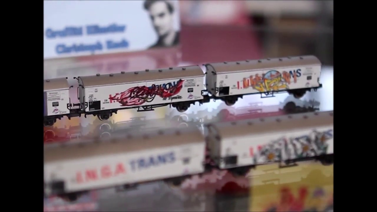 Graffiti Auftrag Modelleisenbahn Gestaltung Modell Technik Messe 2019