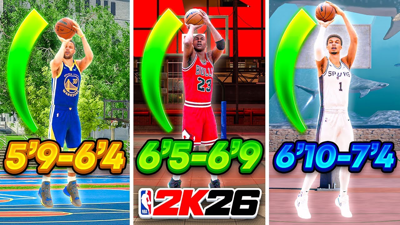 *NEW* BEST JUMPSHOTS FOR ALL BUILDS, HEIGHTS, & 3PT RATINGS in NBA 2K26! SEASON 3 BEST JUMPSHOTS!