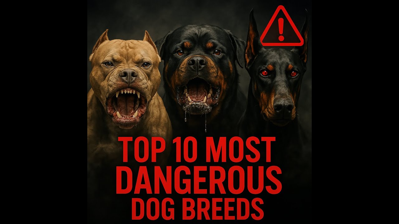 🐕 Top 10 Most Dangerous Dog Breeds in the World! (Shocking Facts) 😱