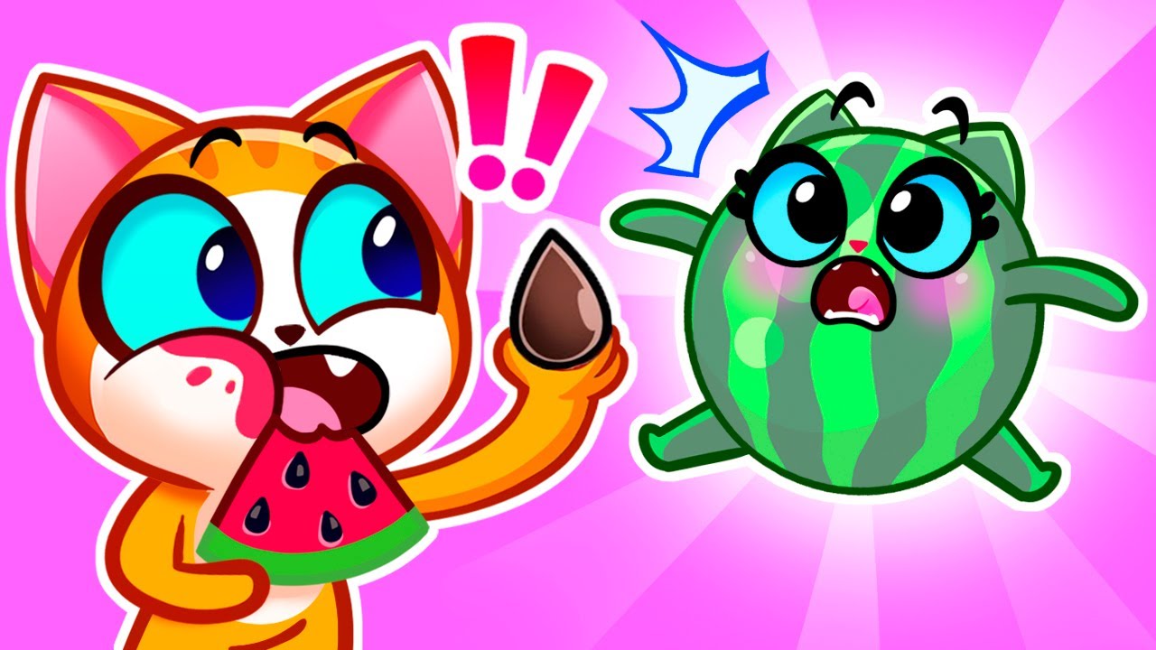 Una Sandía Está Creciendo en Mi Barriga 🍉Dibujos Animados Educativos 👶 Purr-Purr Español 😻