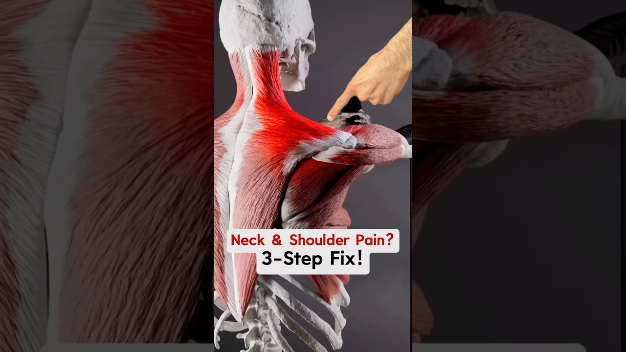 3 STEPS to Help Your Neck & Shoulders Get Some Relief! #neckpain #neckpainrelief #shoulderpain #tmj