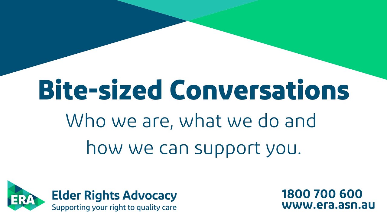 Bite sized Conversations Who we are, what we do and how we can support you.
