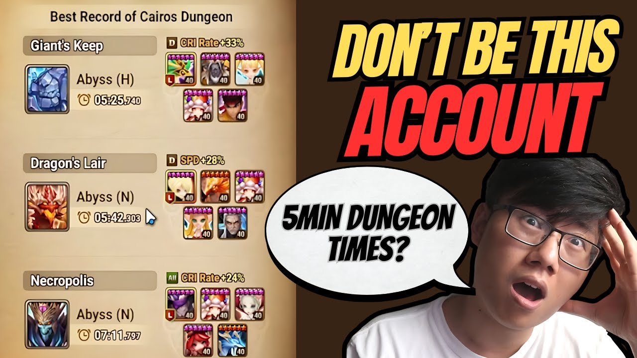 5 min Dungeon Runs and Not Even ABYSS HARD? - Summoners War