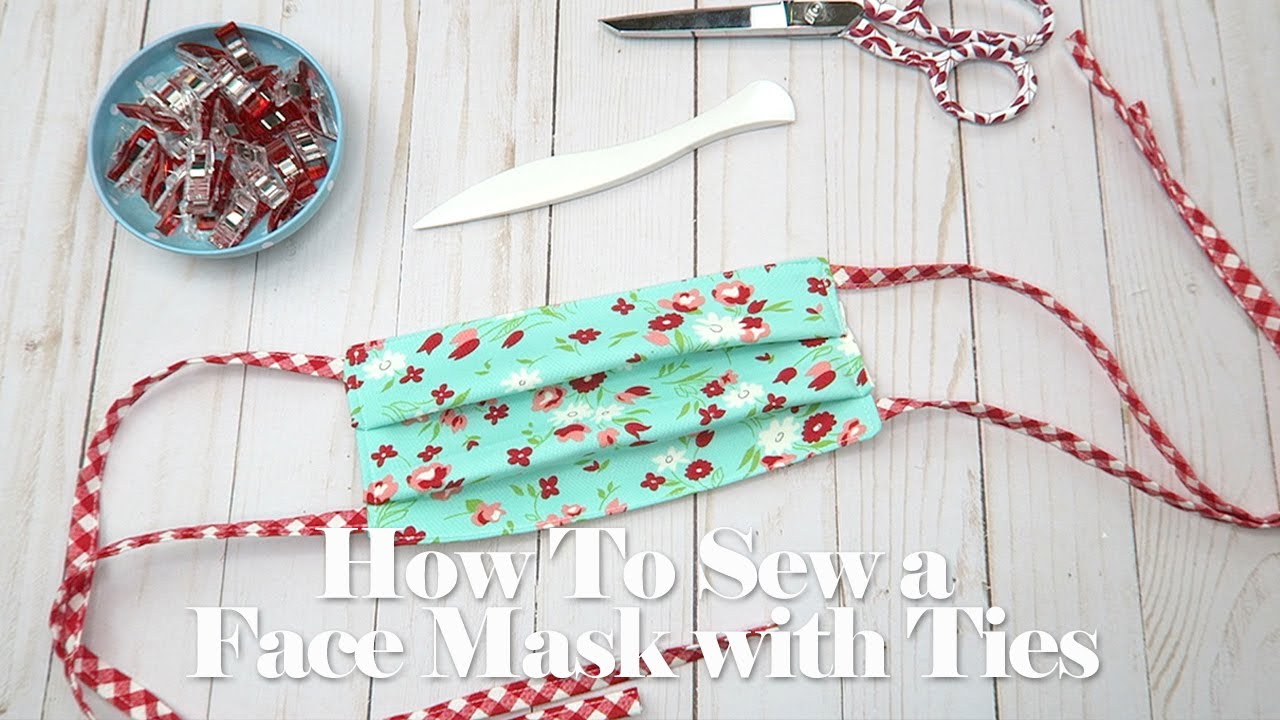 How to Sew a Face Mask with Fabric Ties // TUTORIAL!