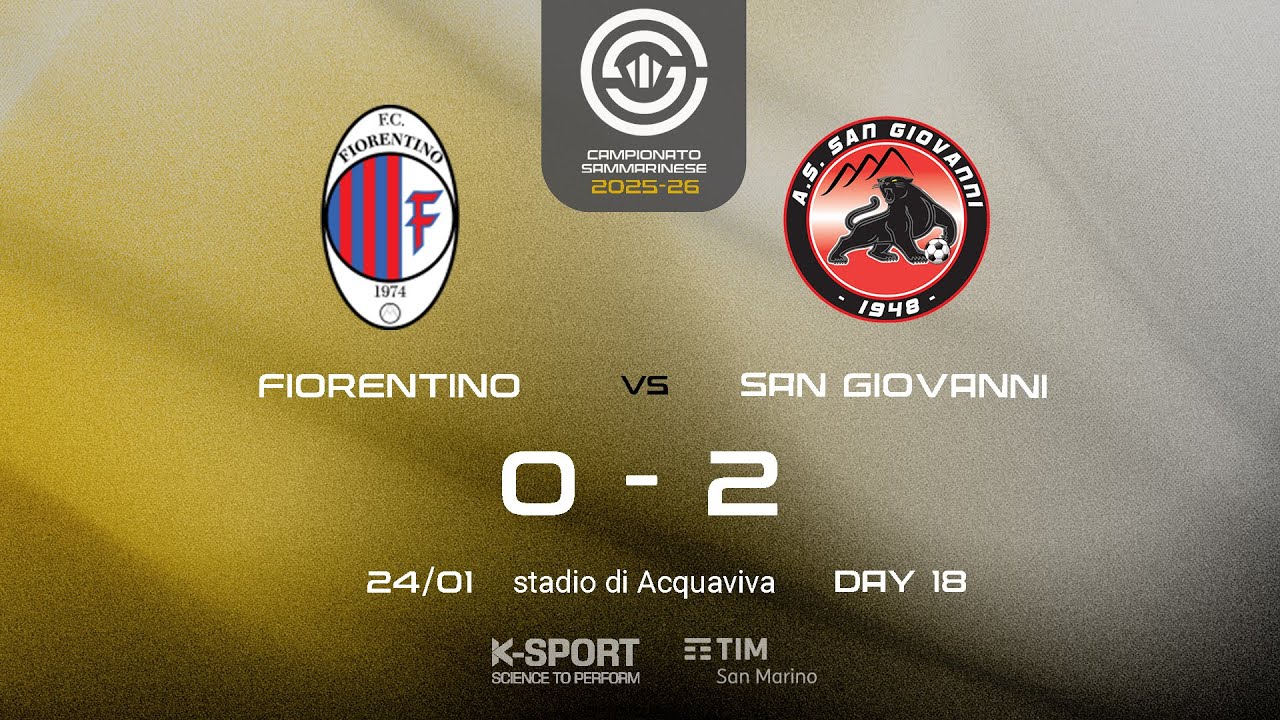 Campionato Sammarinese 2025-26, 18. giornata | HL Fiorentino - San Giovanni 0-1