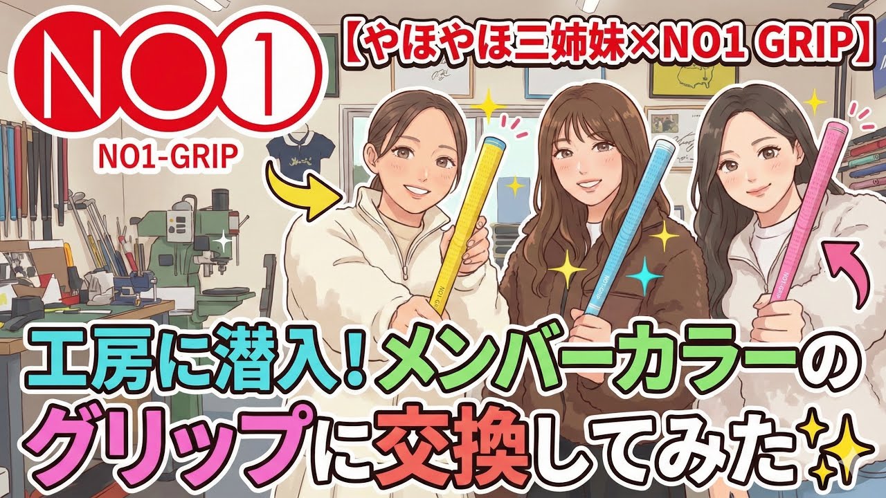 【検証】グリップを変えるだけでゴルフ女子の悩みは解決するのか？NO1-GRIPの工房に潜入してみた！