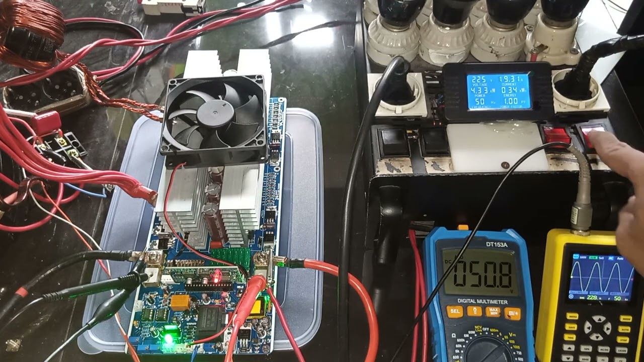 260119E9FG53YV Test uji voltage & beban KIT INVERTER PSW EGS002 TO220 24Mosfet 48V