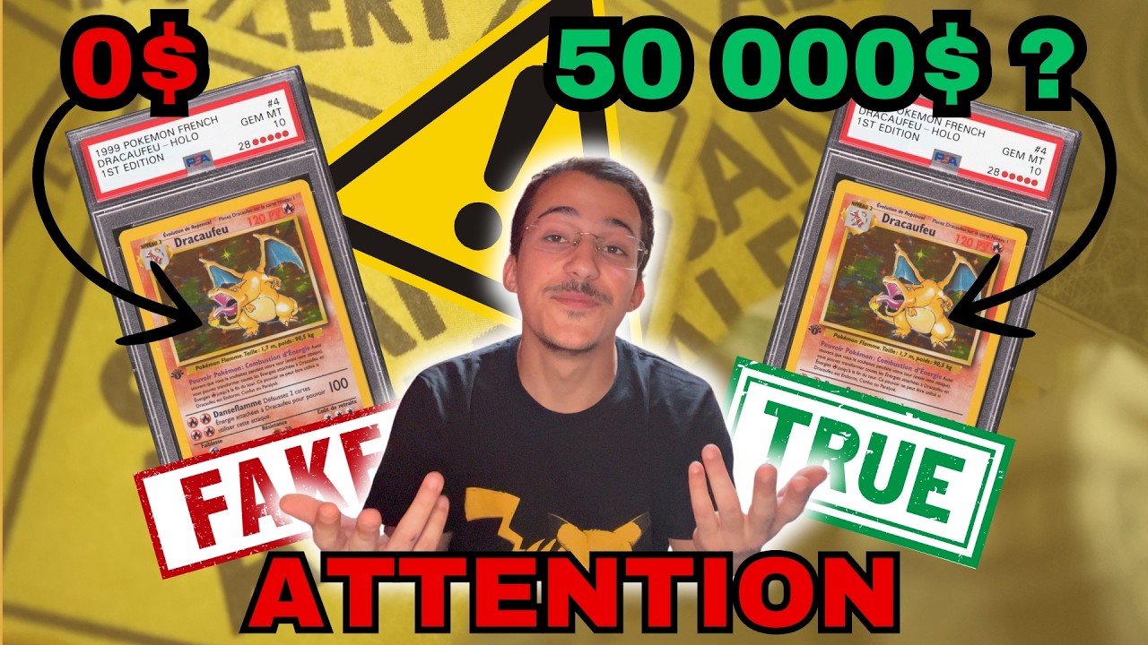 Dracaufeu Édition 1 PSA 10 ? ATTENTION AUX ARNAQUES !! (genre, vraiment)