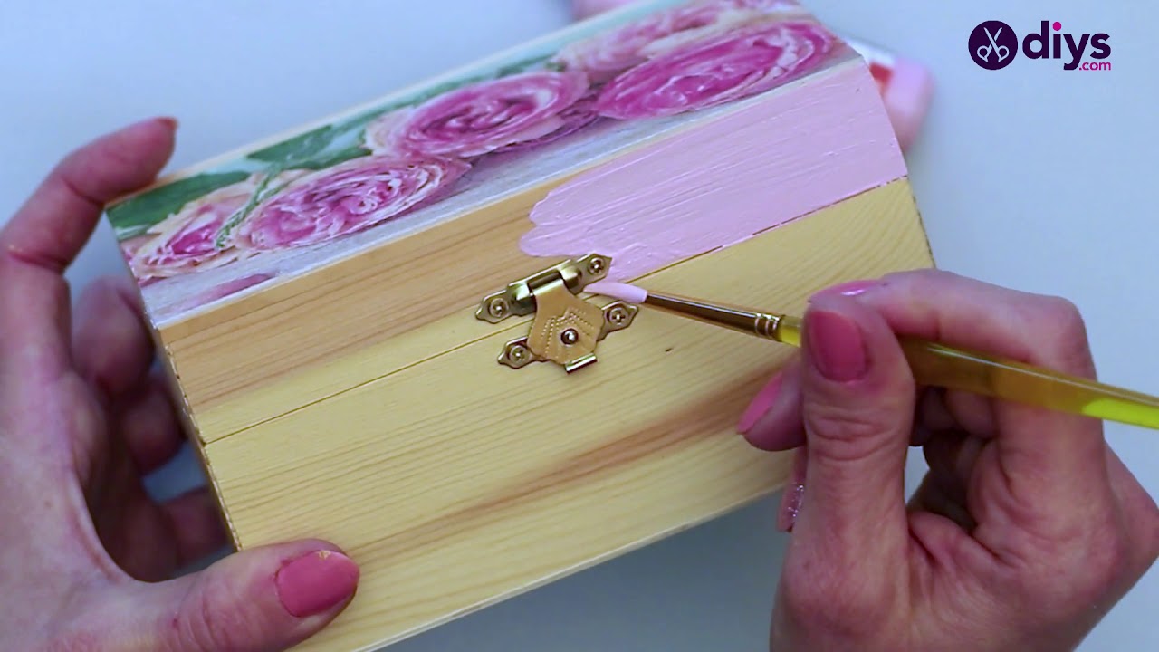DIY Decoupage Wooden Jewelry Box