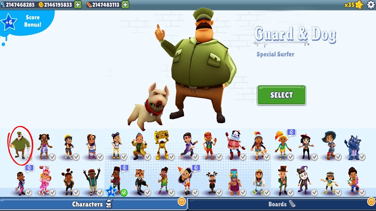 Subway Surfers - Guard and Dog Unlocked Update Mod - All Characters Unlocked and All Boards Gameplay