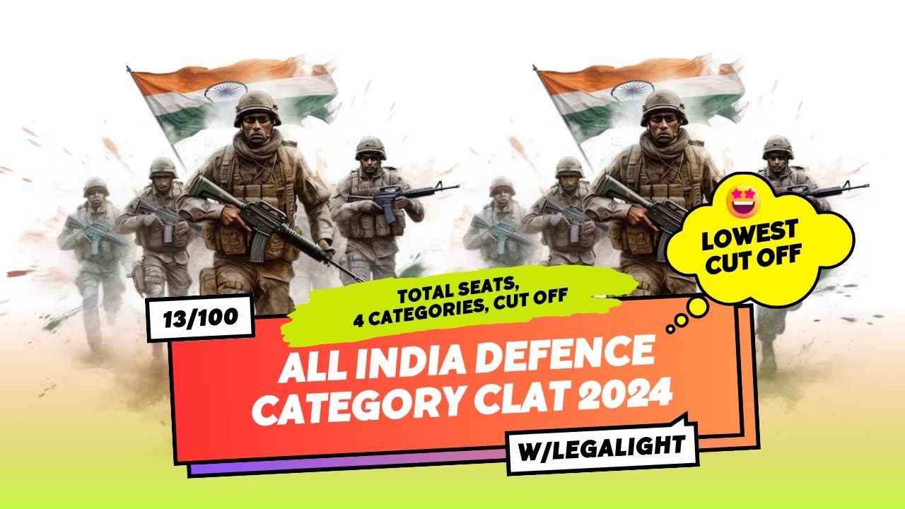 13/100 | CLAT 2024: Unveiling the Complete Guide to All India Defence Category | Don't Miss Out!