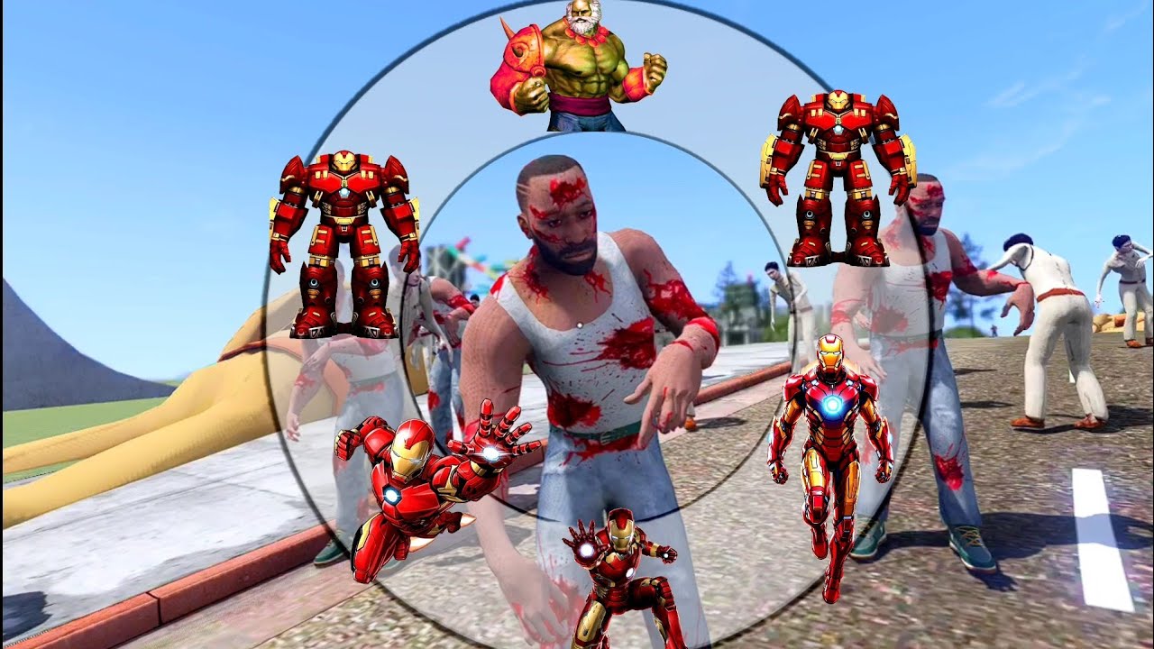 Zombie Franklin Become A Different Iron Man Superhero - Indian Bike Driving 3d