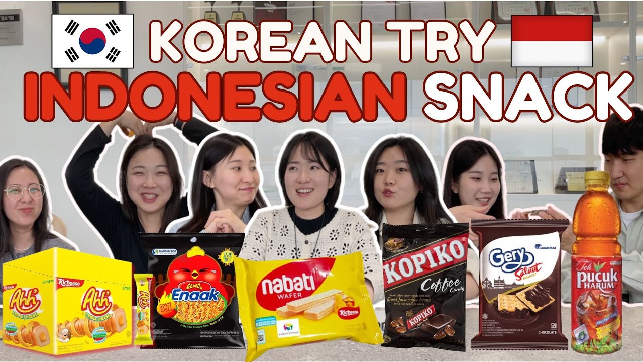 Korean Try Indonesian Snack Wishtrend Indonesia Edition! (Enaak, Nabati, Kopiko, Teh Pucuk Harum)