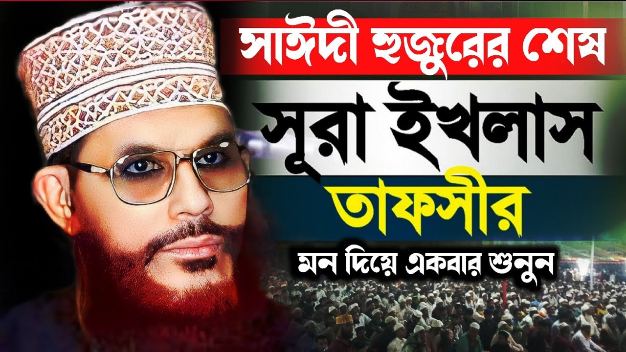 সূরা ইখলাস এর তাফসির || যাদু মাখা কন্ঠে সেরা তাফসির  | দেলোয়ার হোসাইন সাঈদী | Delwar Hossain sayeedi