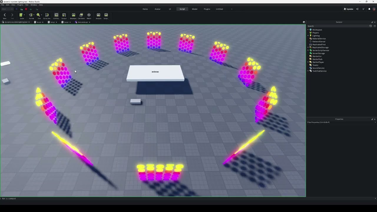 dynamic roundels lighting test demo