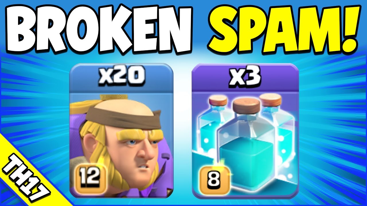 Giant Thrower Clone is BROKEN! Easy + Best TH17 Attack Strategy (Clash of Clans)