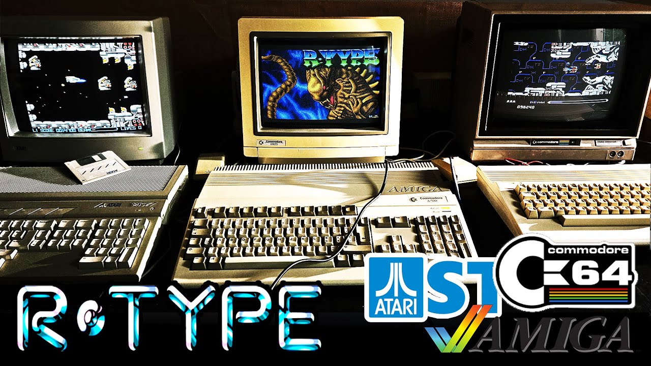 Running R-Type on 3 Computers At Once: C64, Amiga, Atari ST  | Retro Comparisons