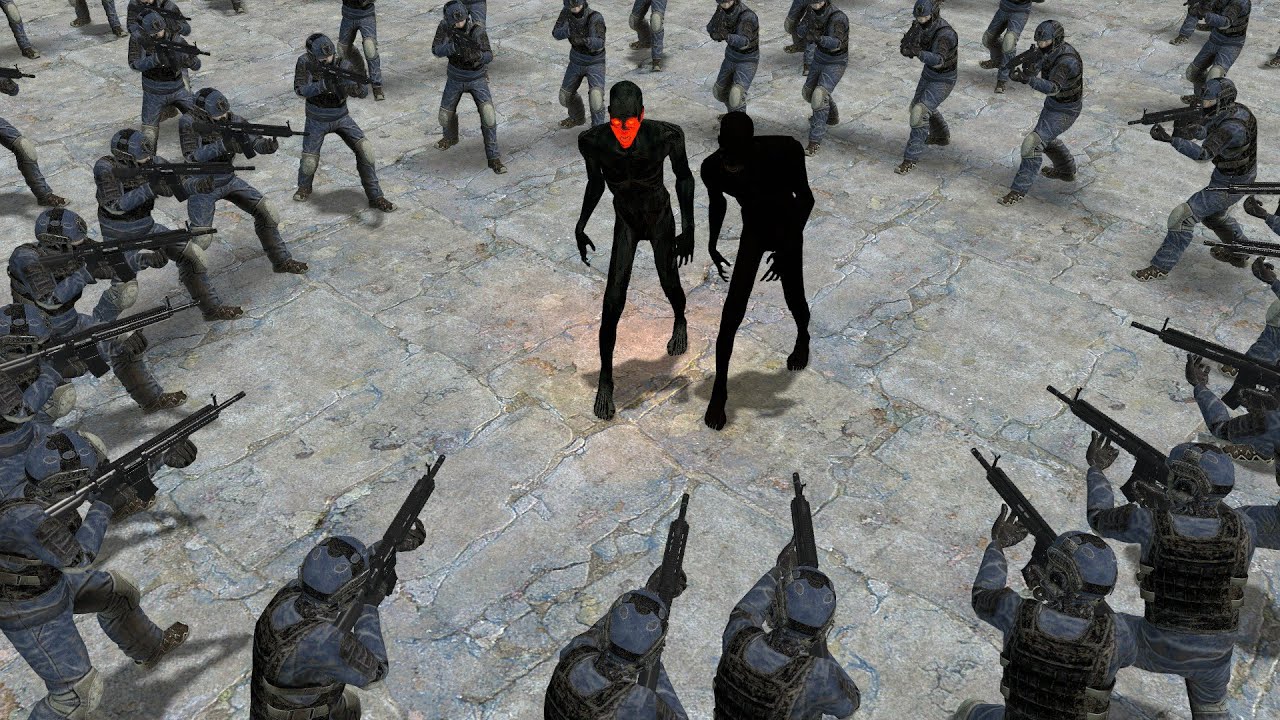 SCP-106 VS 100 SCP GUARD!! Garrys Mod Sandbox