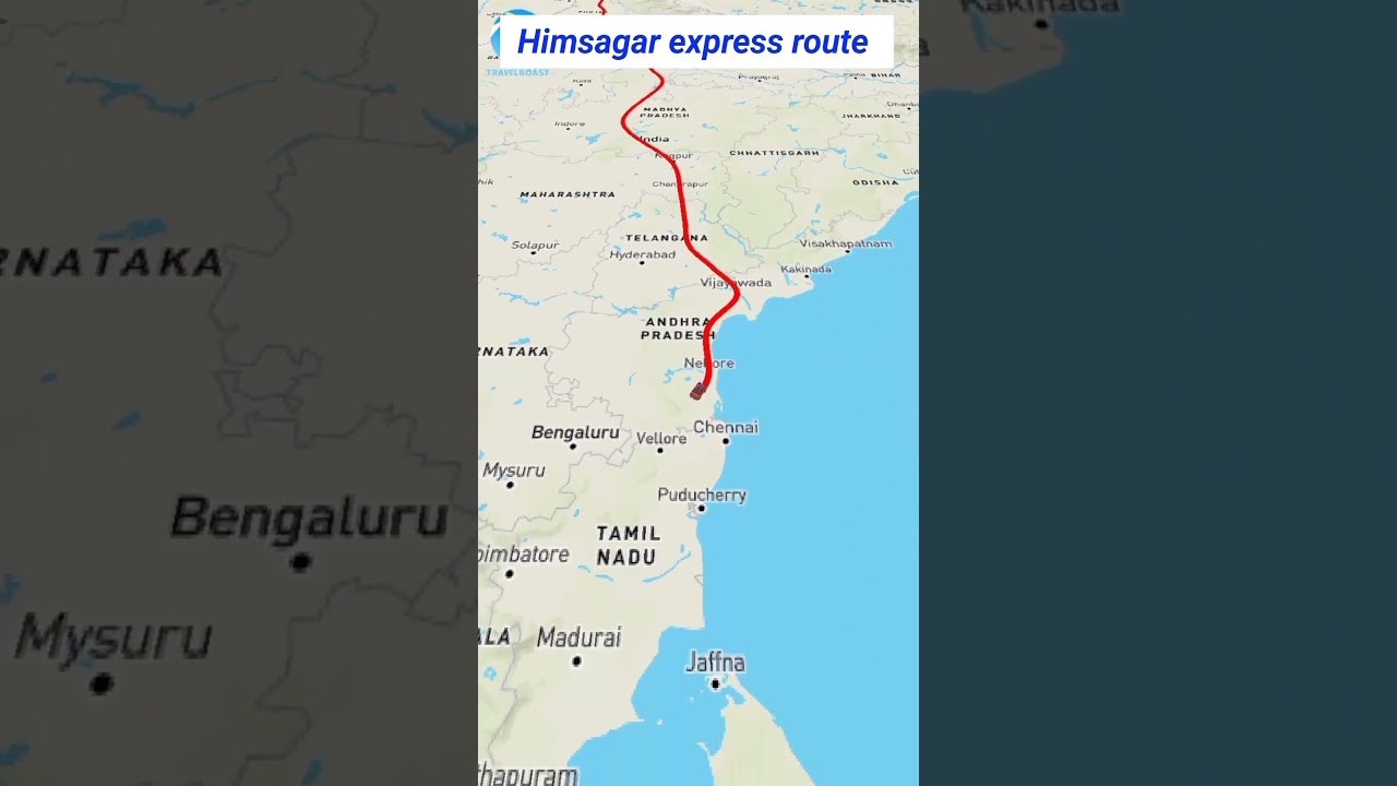 himsagar express route|one of the longest route trains in india|Jammu to Kanyakumari #railway #india