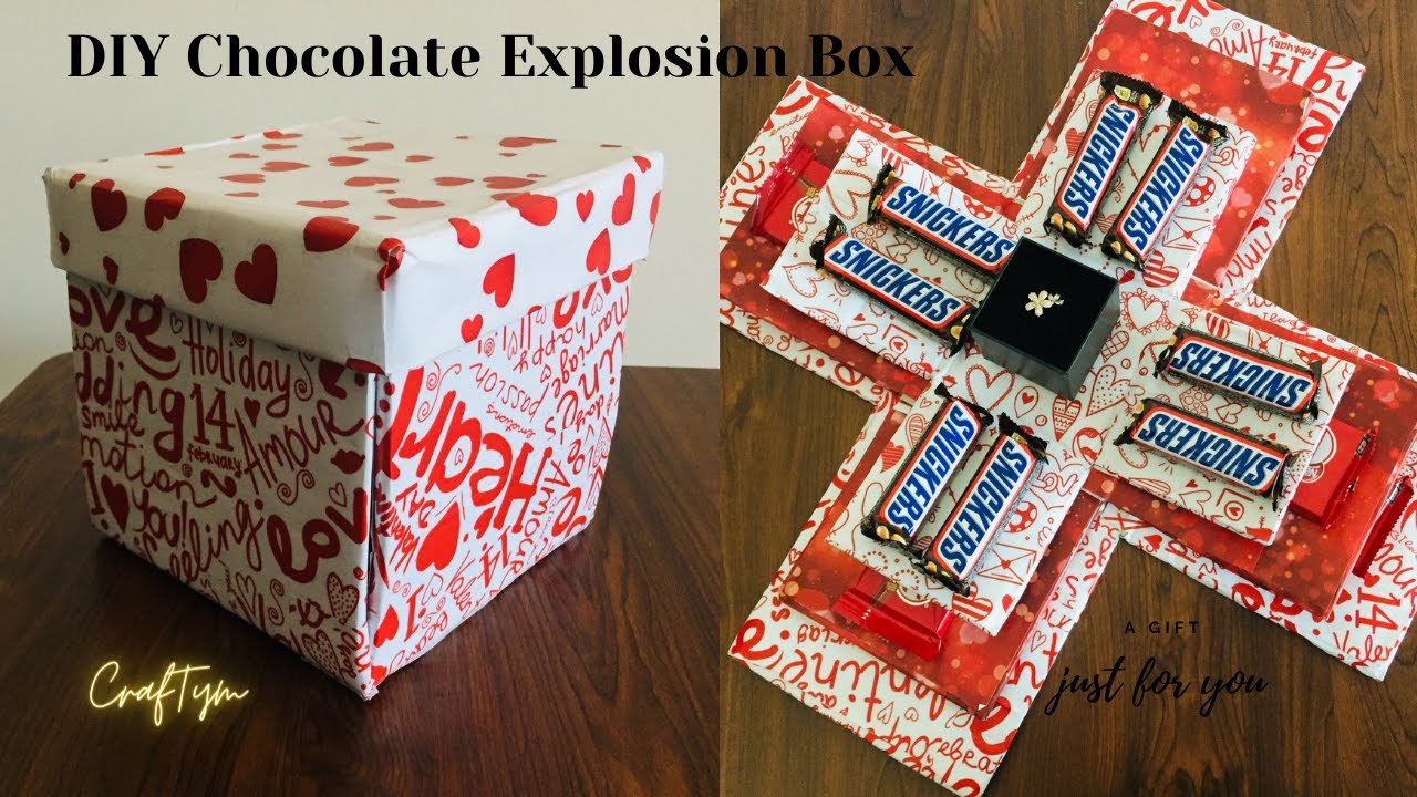 Chocolate Explosion Box Tutorial | DIY EXPLOSION BOX| VALENTINES DAY GIFT IDEA | DIY VALENTINES GIFT