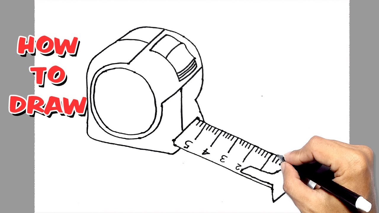How to Draw Measuring Tape || step by step