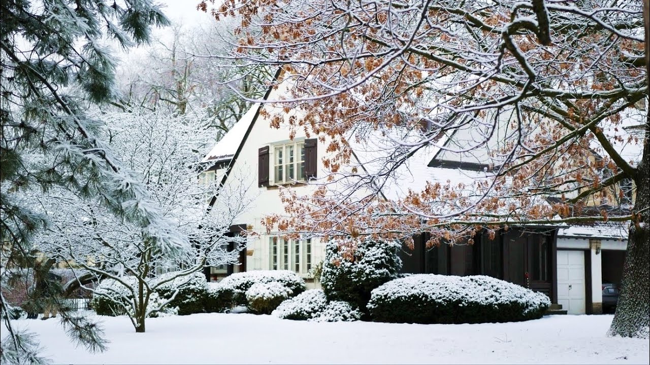 After Winter Snow Storm in Toronto Old Neighborhood Cozy Homes Relaxing Calming Ambient vibes
