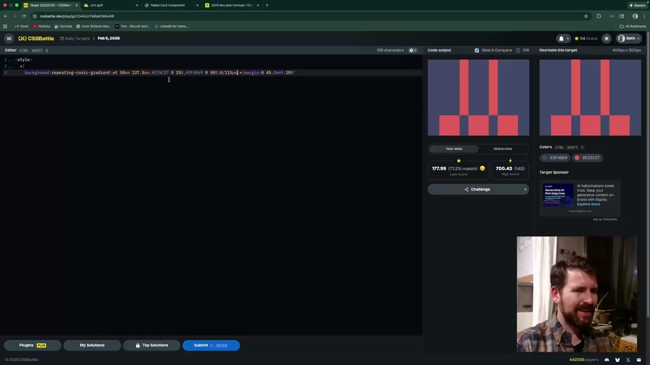 CSS Battle Daily Target -Distorted Checkerboard