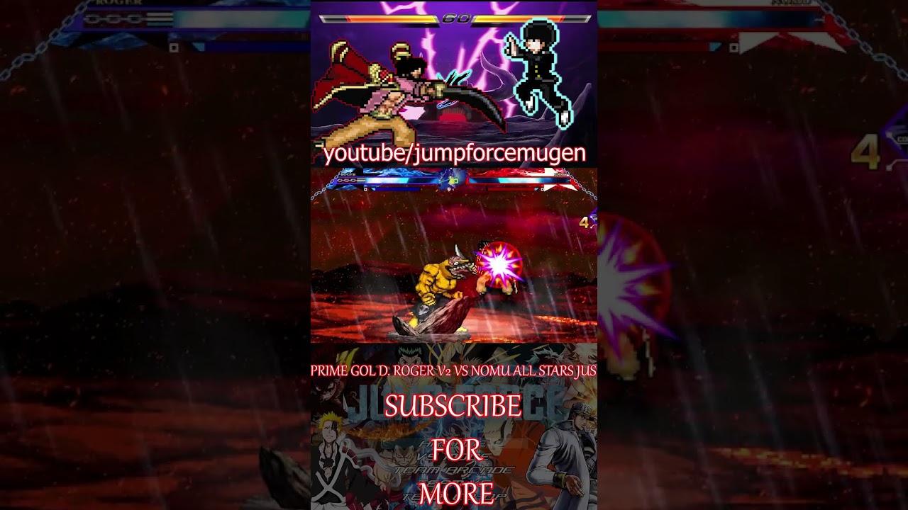 PRIME GOL D  ROGER V2 VS NOMU ALL STARS JUS #dbl #mugenjus #anime