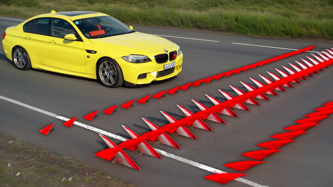 Cars vs Spikes EXTREME Challenge in BeamNG Drive