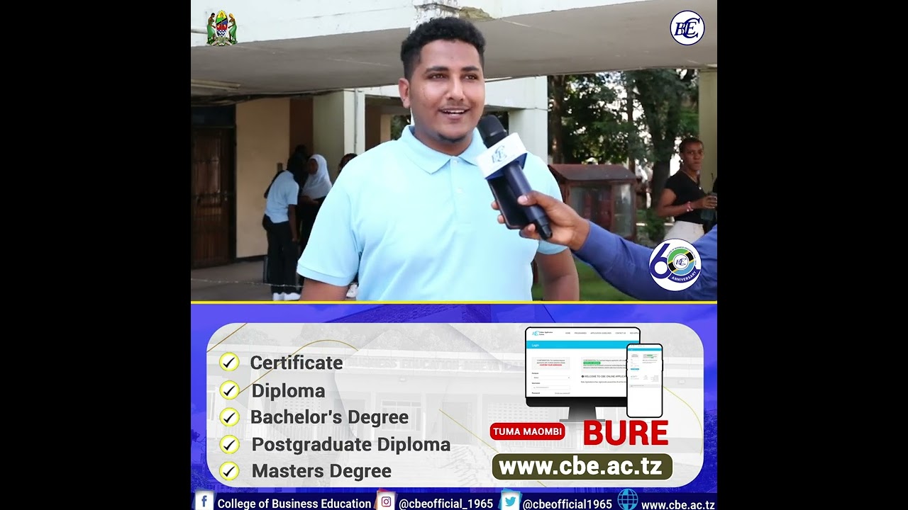 CHUO CHA CBE NI MAHALI SAHIHI KWAKO KUJIFUNZA NA KUPATA MAARIFA
