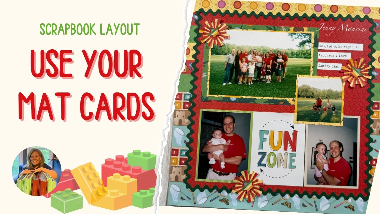 Use Your Mat Cards! | Quick 1-Page Scrapbook Layout (Album Rescue)