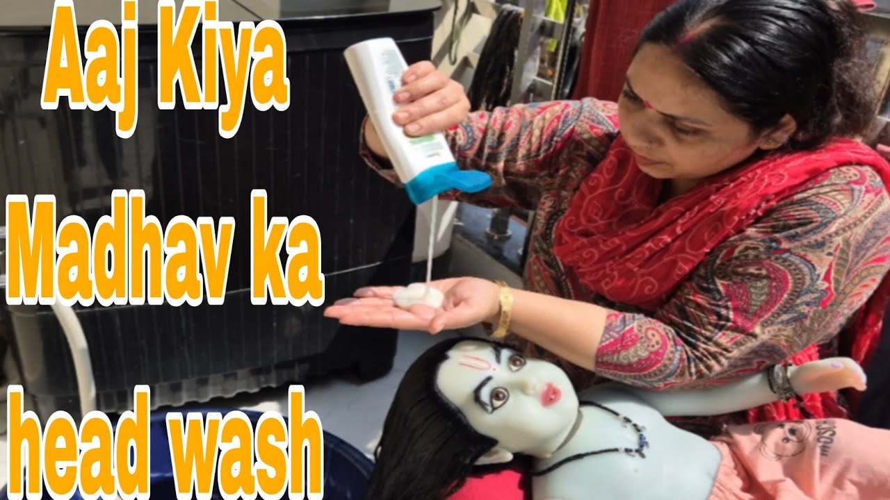 Aaj Kiya Madhav ka head wash😍silicon lala ke bal kse dhoye konsa shampoo use kare /Sapnaverma108 