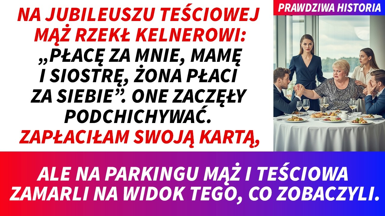 Mąż w restauracji podzielił rachunek: &bdquo;Mama i siostra to moi goście, a ty płać za siebie sama&rdquo;.