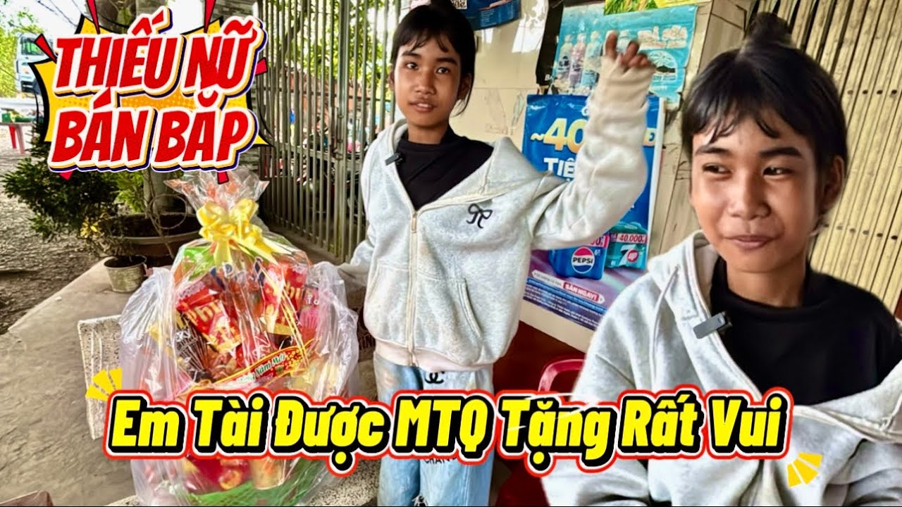 Quá bất ngờ thiếu nữ bán bắp được mtq tặng quà rất vui #haivittv #thieunuabanbap #emtai #Trinhkho 
