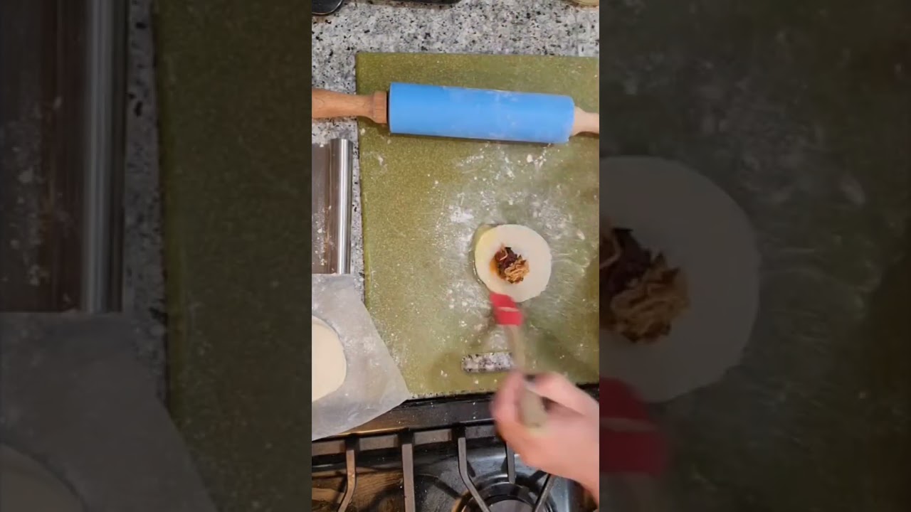 Chipotle chicken wrapped in puff pastry. Recipe by the joy is kitchen from Instagram 