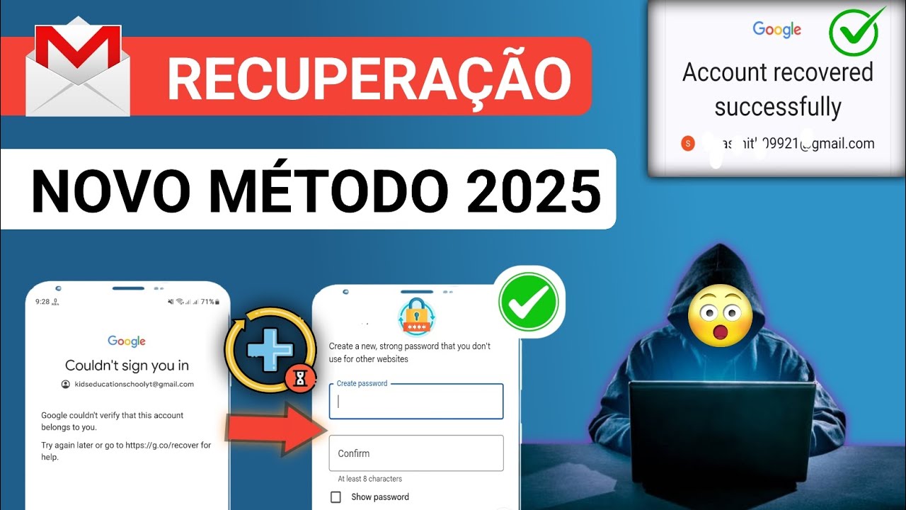 Como recuperar uma conta do Gmail sem c&oacute;digo de verifica&ccedil;&atilde;o, senha e n&uacute;mero de telefone