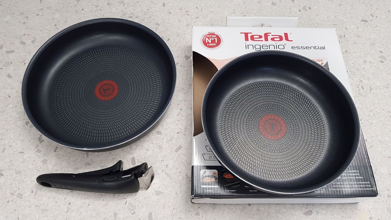 ОНЛАЙН ТРЕЙД.РУ Набор сковород TEFAL INGENIO BLACK 22 см и 26 см, съемная ручка