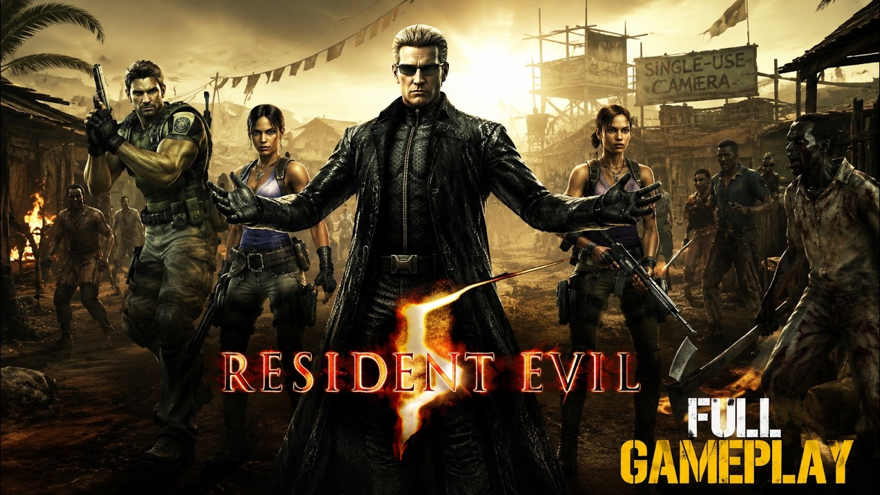 Resident Evil 5 Gameplay Part 6 (HARD MODE) | Full Walkthrough | No Commentary | RE5 PC