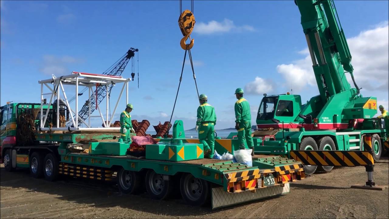 120tクローラクレーン組立【山善運輸機工㈱】