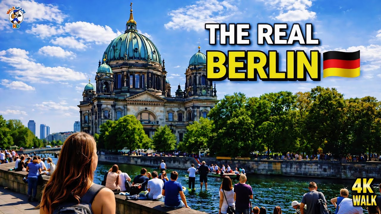 Прогулка по Берлину 🇩🇪 | Захватывающий 4K-тур: Бранденбургские ворота и Берлинский собор |Без музыки