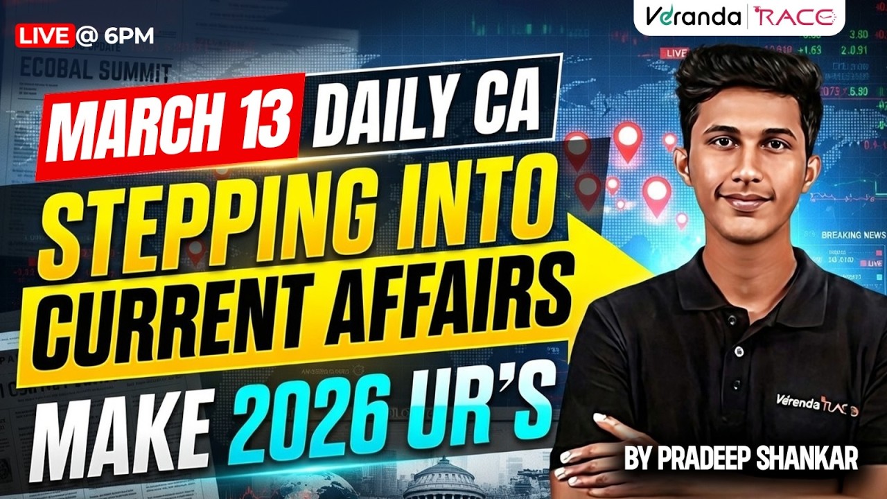 FROM THIS DAY ! | MARCH 13 DAILY CA | MAKE 2026 UR'S | BY PRADEEP SHANKAR